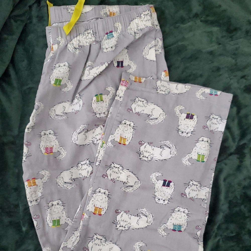 Cozy Cat Print Pajama Pants